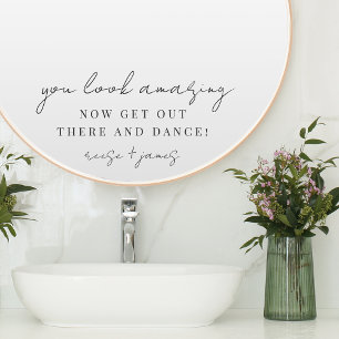 "You Look Amazing" Wedding Guest Bathroom Mirror Window Cling