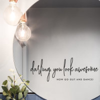 You Look Awesome Go Dance Black Wedding Bathroom