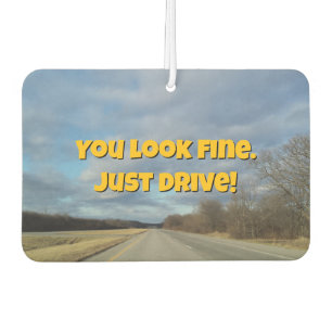 You look fine. Just drive! Car Air Freshener