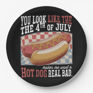 You Look Like The 4th Of July Funny Quote and Cute Paper Plate