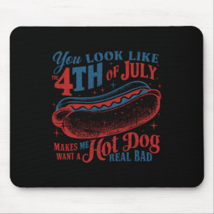 You Look Like The 4th Of July Hot Dog Real Bad Usa Mouse Mat