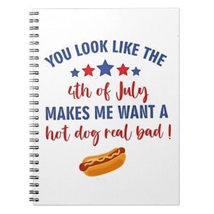 You Look Like the 4th of July Makes Me Want  Notebook