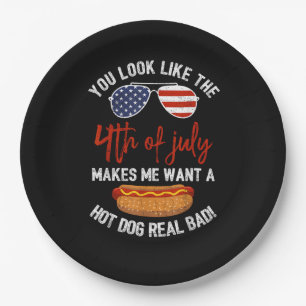 You Look Like The 4th Of July Patriotic Paper Plate