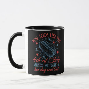 You Look Like The 4th Of July, Retro 4th Of July,  Mug