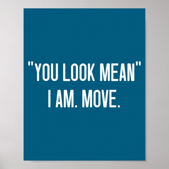 You Look Mean Am Move Jokes Poster (Front)
