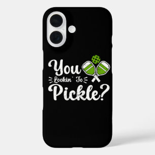 You Lookin to Pickle Pickleball Player Funny iPhone 16 Case