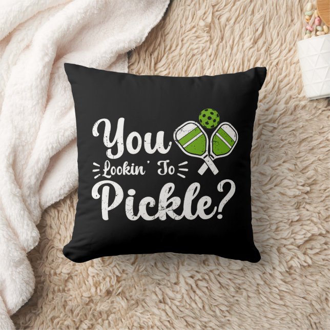 You Lookin to Pickle Pickleball Player Funny  Cushion (Blanket)