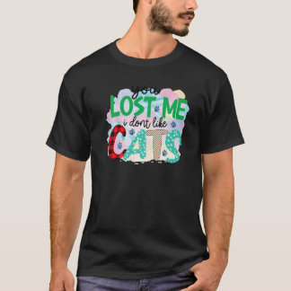 You Lost Me I Don't Like Cats Graphic Patchwork T-Shirt