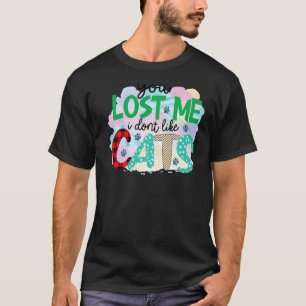 You Lost Me I Don't Like Cats Graphic Patchwork T-Shirt