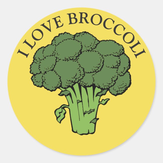 You love broccoli? classic round sticker (Front)