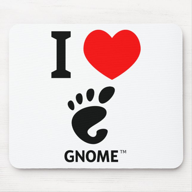 You love Gnome? Show it! Mouse Mat (Front)
