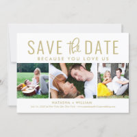 You Love Us EDITABLE COLOR Save The Date Card