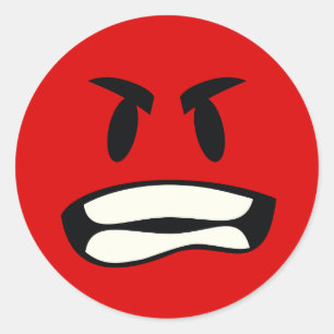 You mad bro? The rage emoji Classic Round Sticker