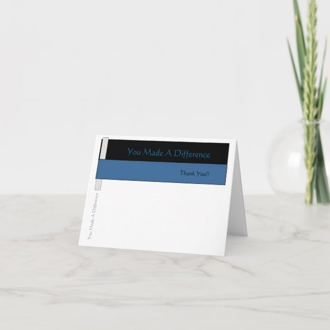 You Made A Difference Note Card (Front)