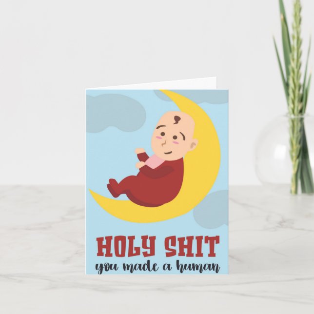 You Made A Human Humorous Mother's Day Card (Front)