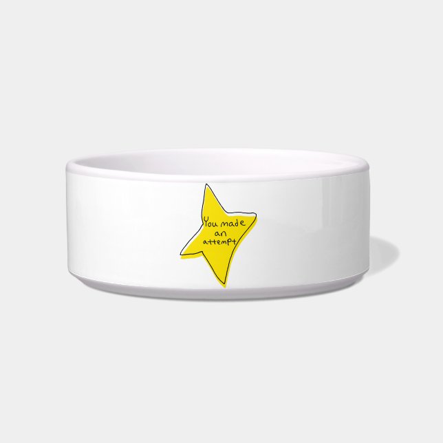 You Made An Attempt - Yellow Star Bowl (Front)