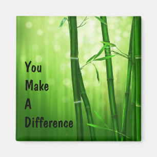 You Make a Difference Bamboo Magnet