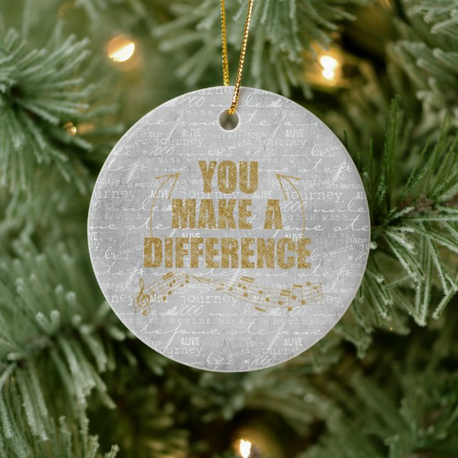 You Make A Difference  Ceramic Tree Decoration (Tree)