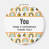 You make a Difference Cute Bumble Bee and Rainbows