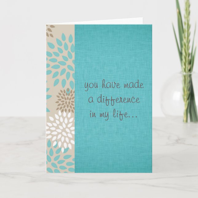 You Make a Difference Thank You Card (Front)