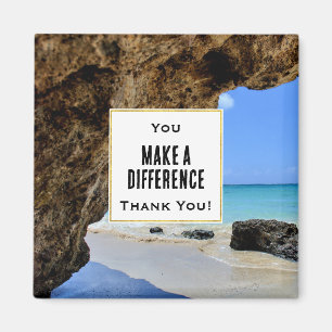 You make a Difference Tropical Beach Photo Magnet