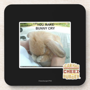 You make bunny cry coaster