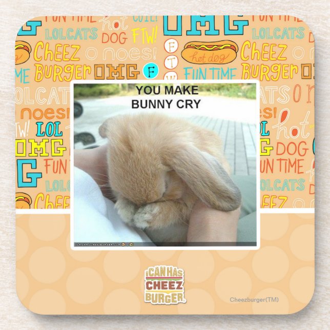 You make bunny cry coaster (Front)