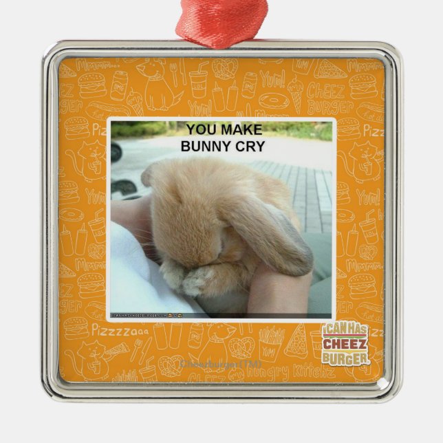 You make bunny cry metal tree decoration (Front)