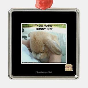 You make bunny cry metal tree decoration