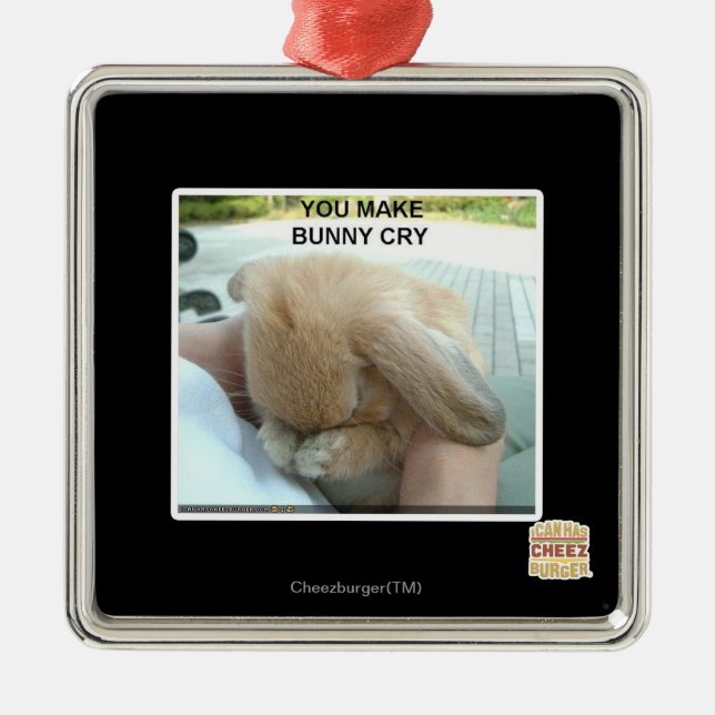 You make bunny cry metal tree decoration (Front)