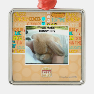 You make bunny cry metal tree decoration