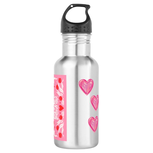 "You Make Every Day Better" with hearts 532 Ml Water Bottle (Front)