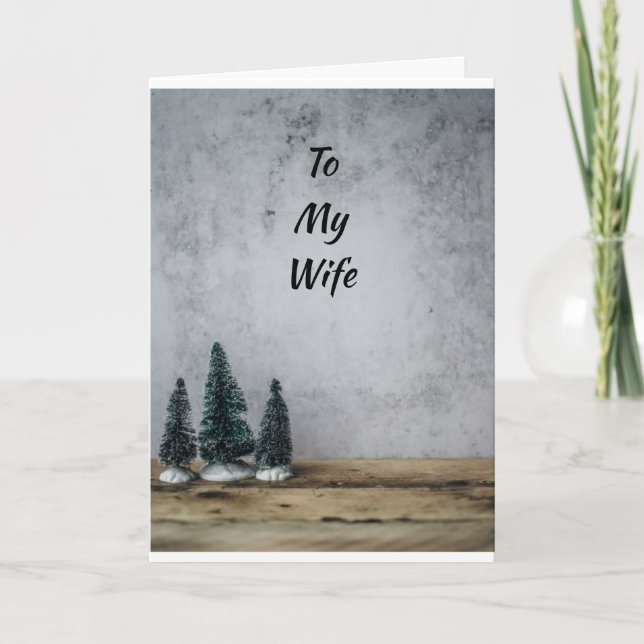 YOU MAKE HOLIDAYS MERRY/BRIGHT "WIFE" HOLIDAY CARD (Front)