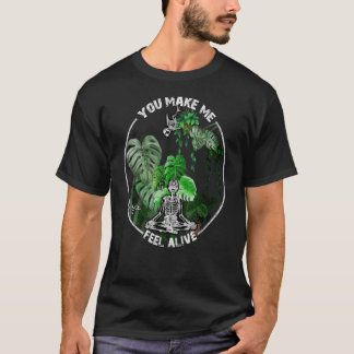 You Make Me Feel Alive Halloween Skull Plants T-Shirt
