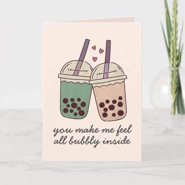 You Make Me Feel All Bubbly Inside Custom Announcement (Front)