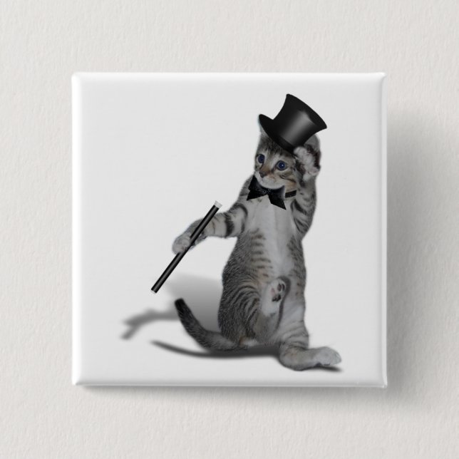 You make me feel like Dancing! Tap Dancing Cat 15 Cm Square Badge (Front)