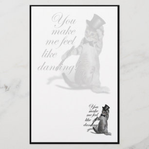 You make me feel like Dancing! Tap Dancing Cat Stationery