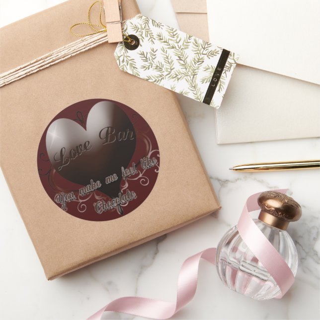 You make me feel sticker. classic round sticker (Gifting)