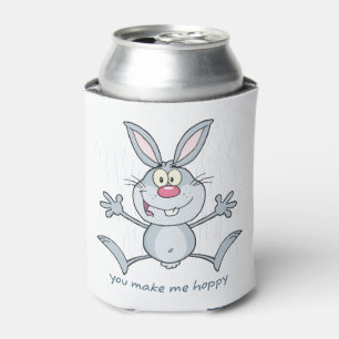 You Make Me Hoppy Bunny Rabbit Can Cooler