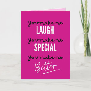 You Make Me Laugh, Love Card for Partner