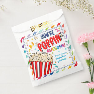 you make me pop thanks popcorn volunteer favour bags