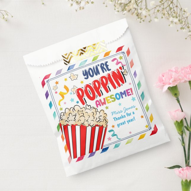 you make me pop thanks popcorn volunteer favour bags (Sealed)