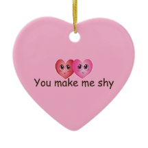 You Make Me Shy Cute Blushing Hearts Kawaii