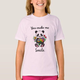 You Make Me Smile Cute Panda T-Shirt