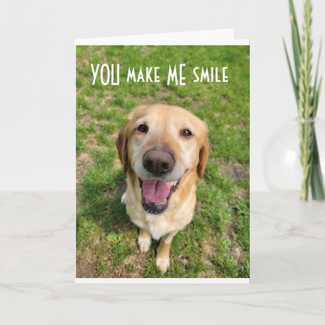YOU MAKE ME SMILE **GRANDSON** BIRTHDAY WISHES CARD (Front)
