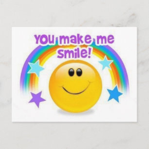 you make me smile postcard