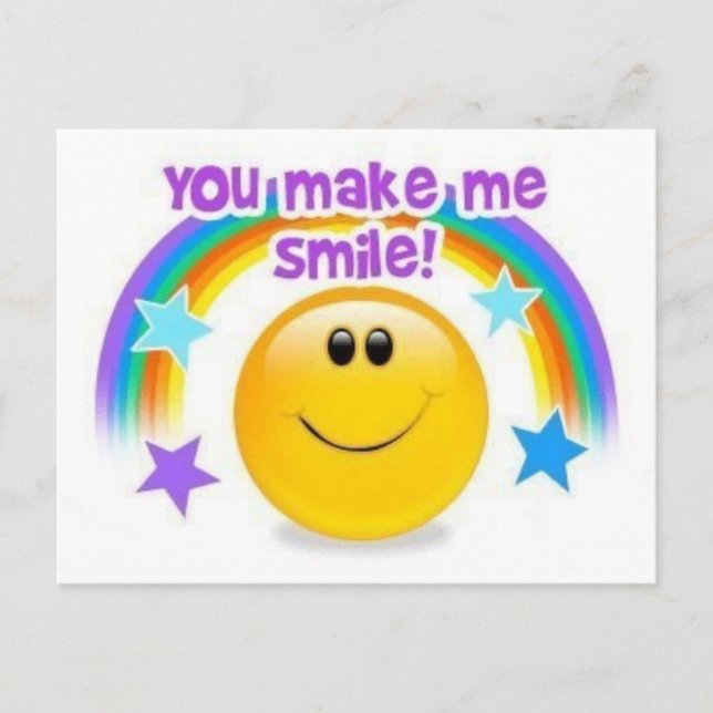 you make me smile postcard (Front)
