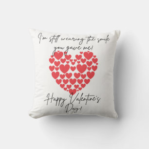 You make me smile Valentines  Cushion