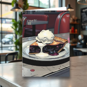 You Make Me so Happy   Blueberry Pie Pun Card