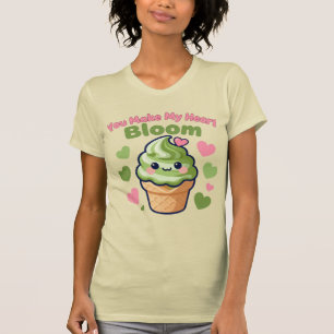 You Make My Heart Bloom Cute Kawaii Matcha T-Shirt